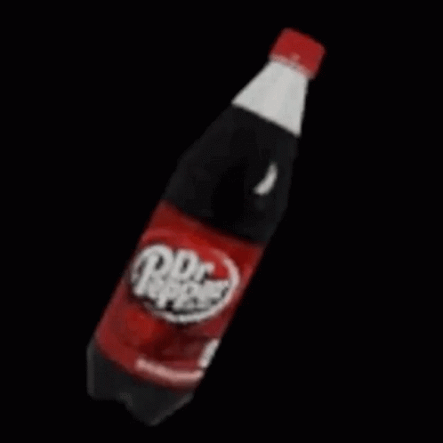 A gif showing a spinning bottle of Dr. Pepper.